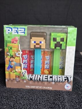Minecraft PEZ Candy Dispenser 2-Pack - Steve & Creeper (Blue & Green)
